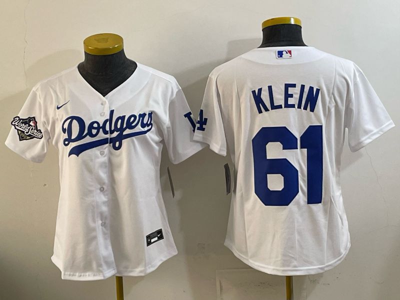 Women 2025 Nike Toronto Blue Jays #61 Klein White Game MLB Jersey 09->youth mlb jersey->Youth Jersey